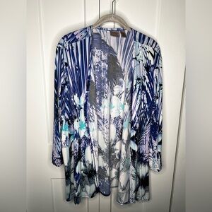 Easywear by Chico's Blue Open Kimono Cardigan Women's Size XL Chico's 3